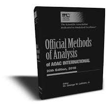 Official Methods of Analysis of AOAC INTERNATIONAL, 20th Edition (2016)