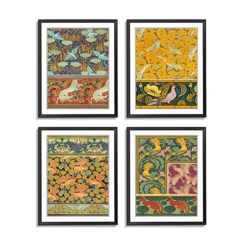 Vintage Patterns II (Set of 4)