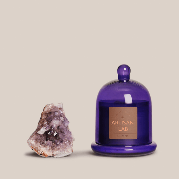 Amethyst Candle | Fragrance Crystal Candle | 9 x 11 cm