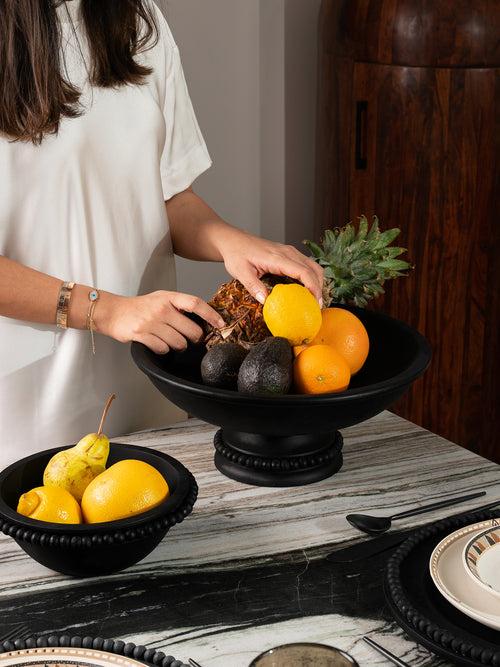 Perola Pedestal Bowl- Black