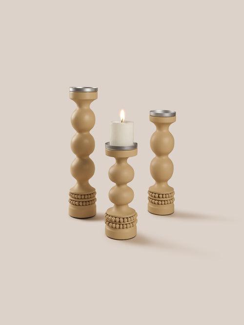 Perola Candle Stand- Beige