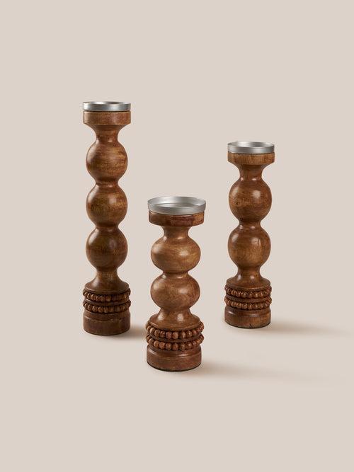 Perola Candle Stand- Natural