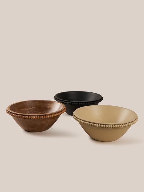 Perola Wooden Bowl - Black