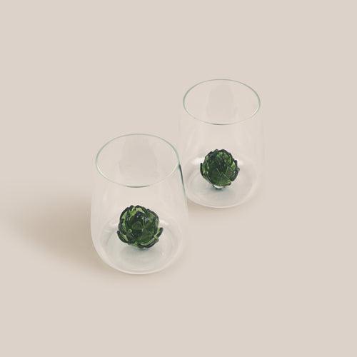 Artichoke Glass Tumbler(Green) | Glassware