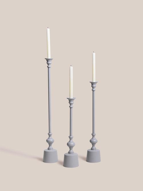 Dawn Taper Candle Holder - Grey