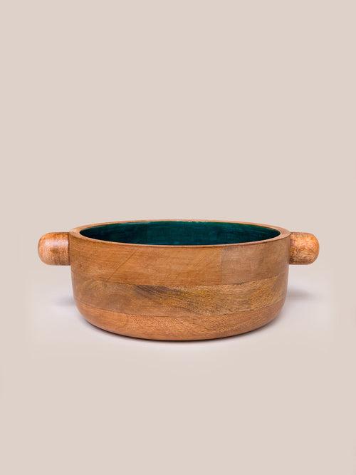 Clover Bowl With Handle Teal