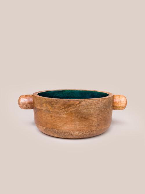 Clover Bowl With Handle Teal