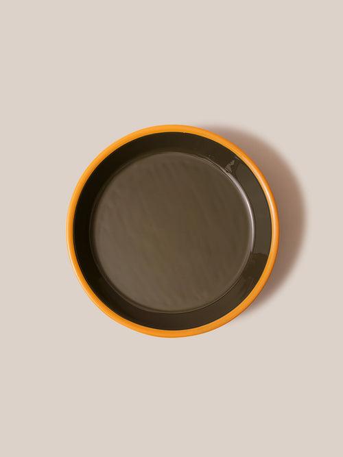 Amari Pedestal Platter Olive Green - M