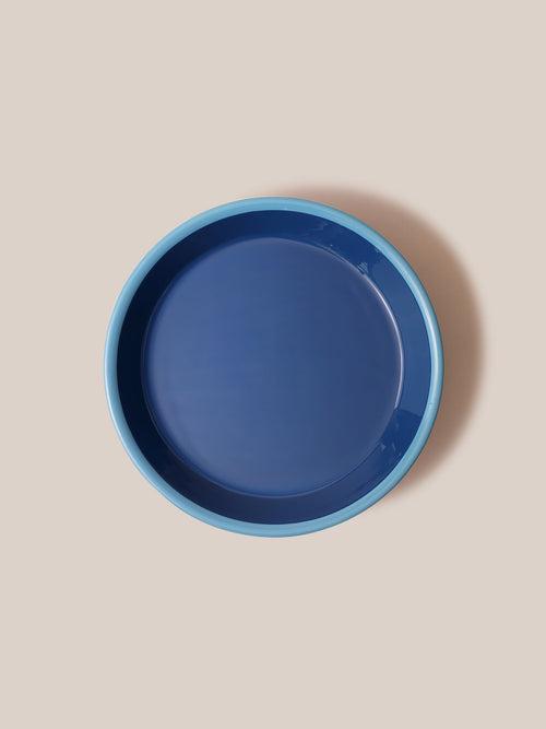 Amari Pedestal Platter Blue - S