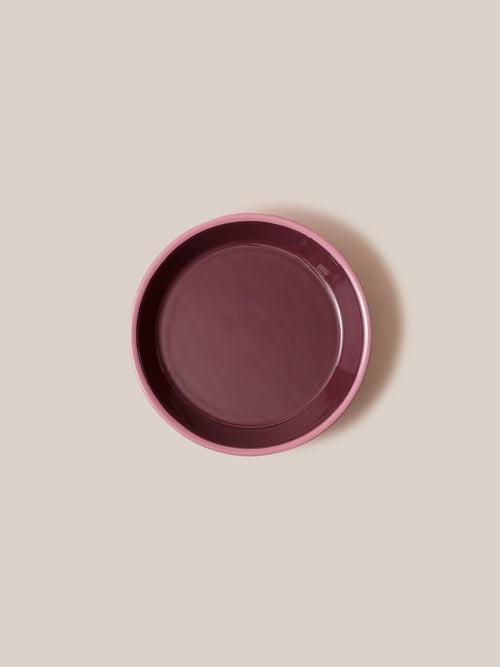 Amari Pedestal Platter Burgundy - M