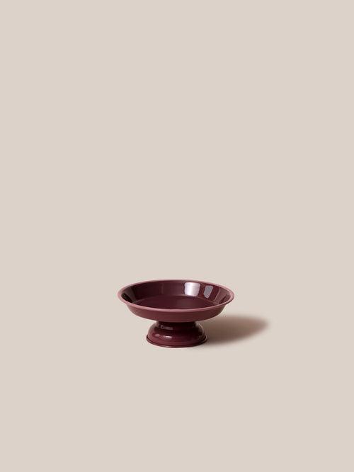 Amari Pedestal Platter Burgundy - S