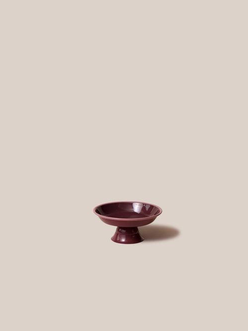 Amari Pedestal Platter Burgundy - L