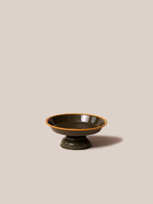 Amari Pedestal Platter Olive Green - M