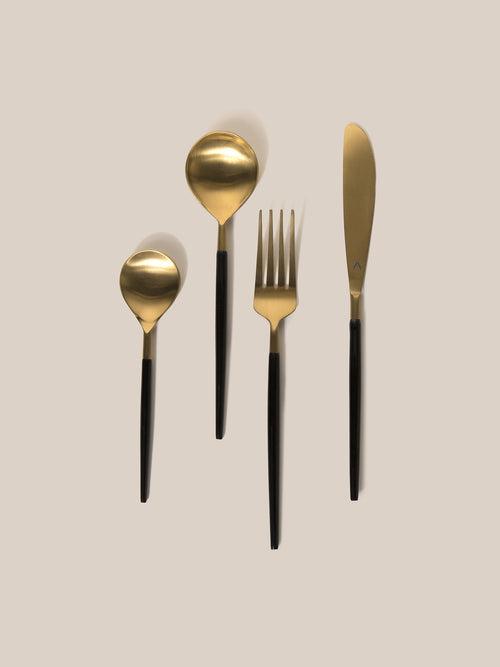 Grazia Flatware With Enamel - Black