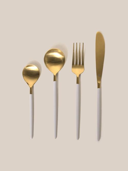 Grazia Flatware With Enamel - Grey