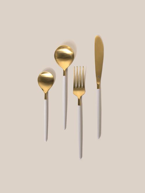 Grazia Flatware With Enamel - Grey