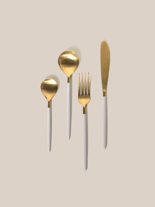 Grazia Flatware With Enamel - Grey