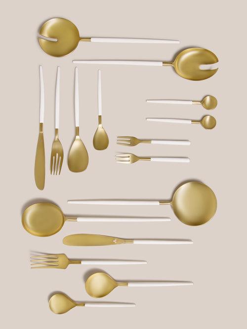 Grazia Flatware With Enamel - White