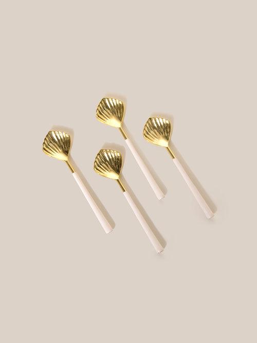 Concha Spoons - White