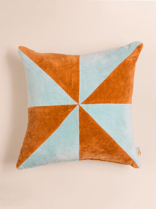 Carousel Cushion Cover - Rust/Aqua | Decor Accents