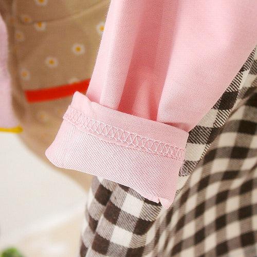 1C Baby Girl Long Sleeve Plaid Dress Spring Summer Cute Casual Toddler Clothes
