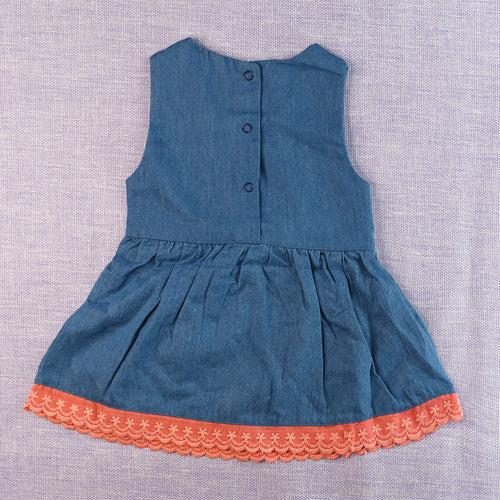 Girls Summer Fashion Outwear Denim Sleeveless Frock