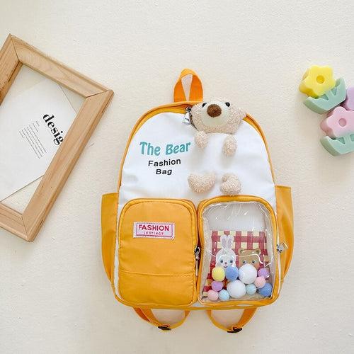 Cute Korean Fashion Cartoon Kindergarten Cartoon Kindergarten Nylon Children Backpack For Boys And Girls Leisure Bag