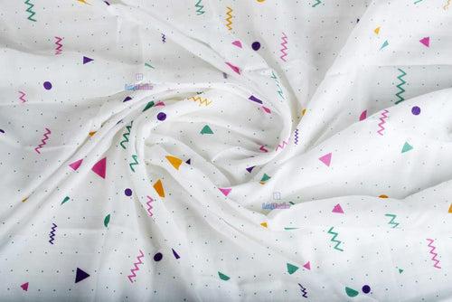 Organic Cotton Baby Muslin Swaddle (Multicolour, 120 x 120 cm) - Pack of 3