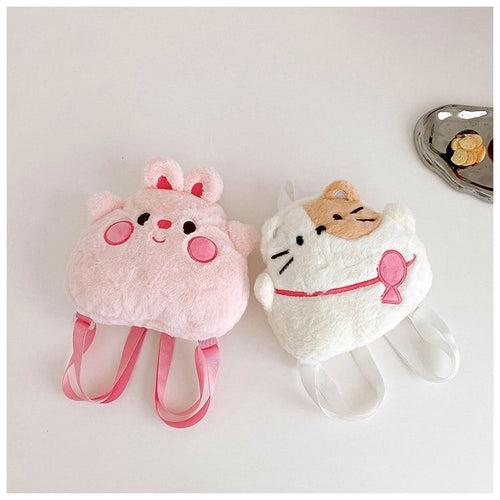 Children's Plush Backpack Cute Style Shoulder Bag Soft Plush Material Children's Bag Cute Accessories