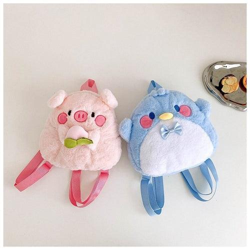 Children's Plush Backpack Cute Style Shoulder Bag Soft Plush Material Children's Bag Cute Accessories