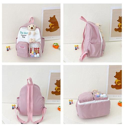 Cute Korean Fashion Cartoon Kindergarten Cartoon Kindergarten Nylon Children Backpack For Boys And Girls Leisure Bag