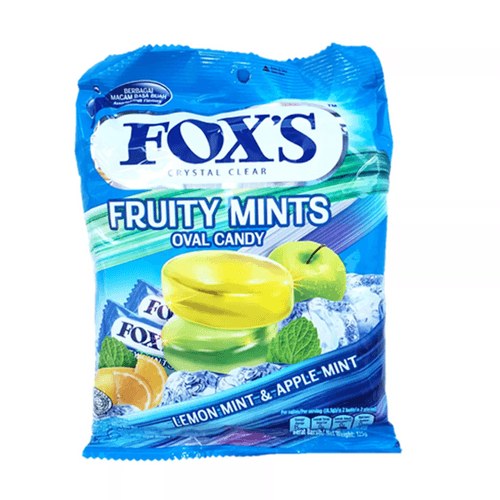 Fox's Crystal Clear Fruity Mints Oval Candy - Lemon Mint & Apple Mint, 125g