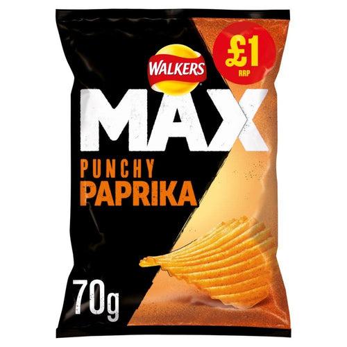 Walkers Max Punchy Paprika 70g