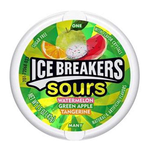 Ice Breakers Sours Watermelon, and Green Apple,Tangerine  Flavoured Mints