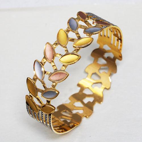 Oval Shape Multi Color Bangle