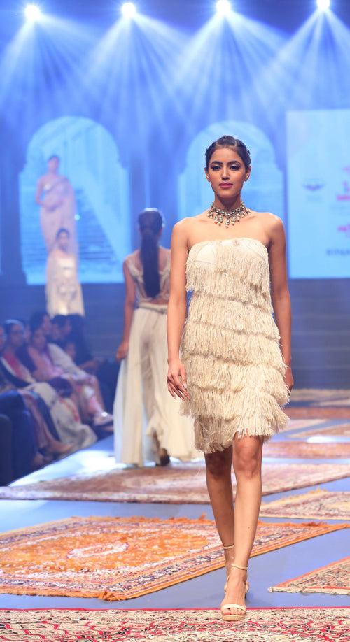 Ivory Fringed Dress