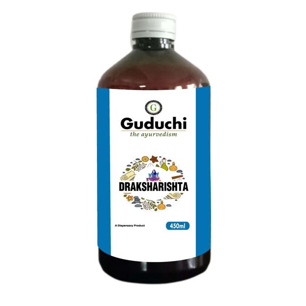 Asava Arishta Draksharishta | Great Nutritional Supplement for all ages | Improves Appetite | Induces good Sleep & Relives fatigue | 450ML