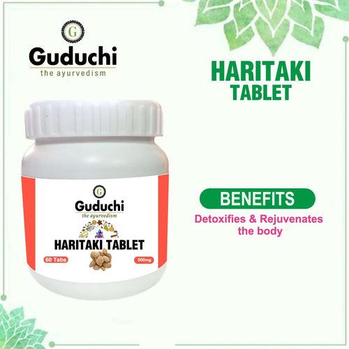 Haritaki Tablet- A Detoxification & Rejuvenation for Vata - 60 Tabs | 500mg