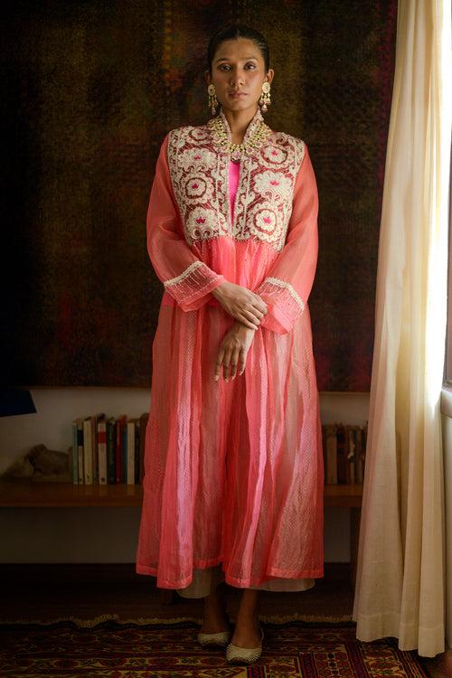 Balochi Jacket | Coral Pink