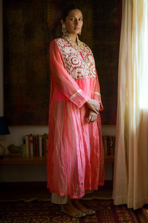 Balochi Jacket | Coral Pink