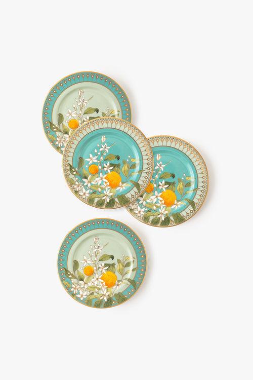 Tangerine Tea Plates