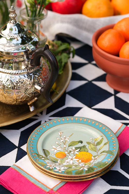 Tangerine Tea Plates