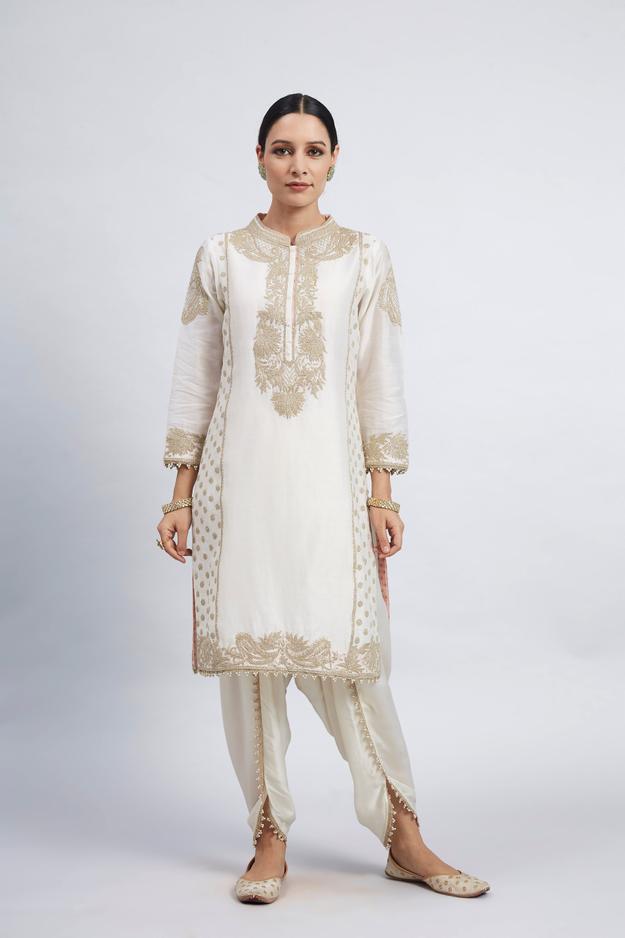 Aabish- Daisy Ivory Pearl Embroidered Kurta Set (RTS)