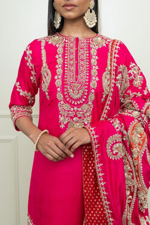 Aalaya - A-Line kurta with dogri salwar and odhni