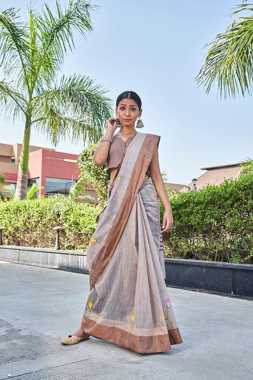 Adoring Grey (Saree)