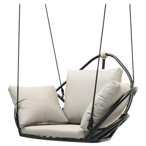 Angeline Single Seater Hanging Swing Without Stand For Balcony , Garden Swing (Black)