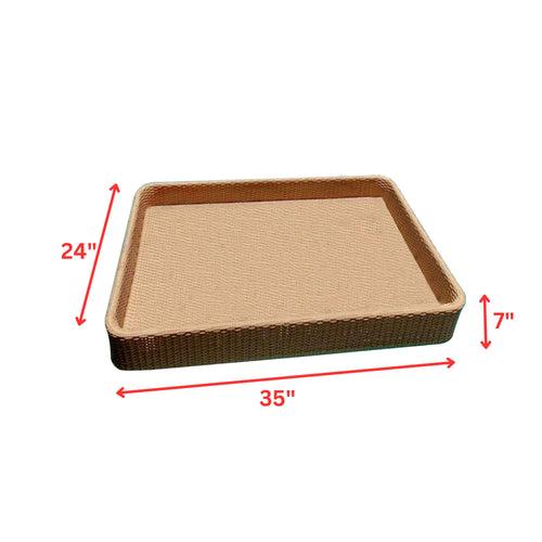 Alarico Luxury Floating Serving Tray For Swimming Pool - Light Brown( Rectangle )