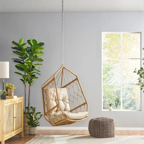 Ines Single Seater Hanging Swing Without Stand For Balcony , Garden Swing (Honey)