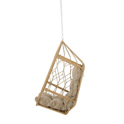 Ines Single Seater Hanging Swing Without Stand For Balcony , Garden Swing (Honey)