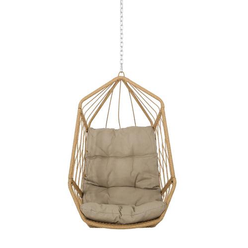 Ines Single Seater Hanging Swing Without Stand For Balcony , Garden Swing (Honey)